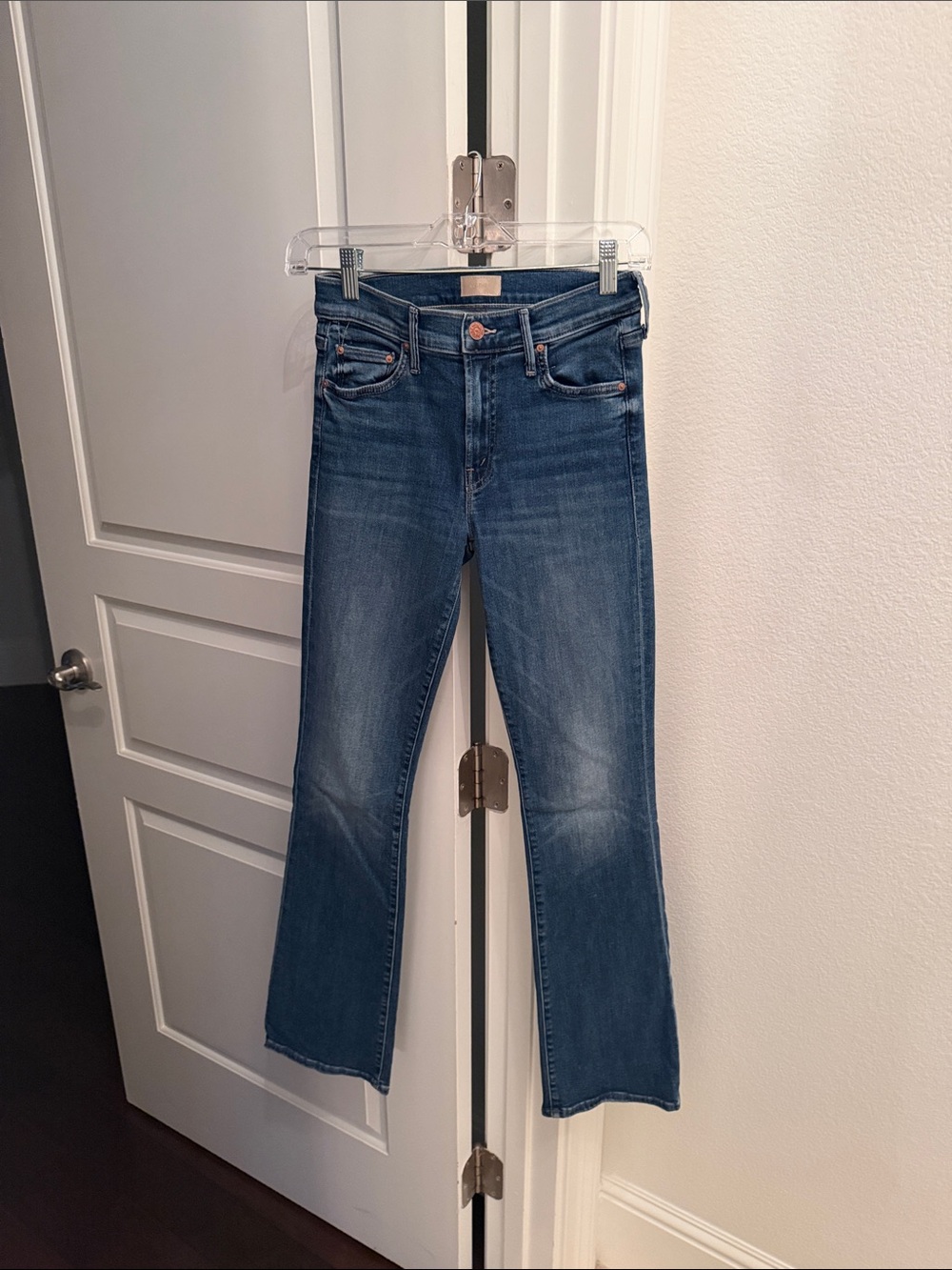 MOTHER Flared Mid-Blue Jeans